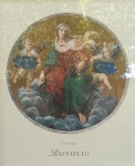 LITO COLORIDA, uma (1) reprodução baseada na obra THEOLOGIA de Raffaello Morghen (1758, Portici; 1833, Florença, de origem alemã, foi gravador e professor em Florença), emoldurada e envidraçada, medindo com moldura 68,5 x 58,5 cm.