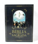 ARTE SACRA - Bíblia Sagrada Ilustrada, capa dura, textos e ilustrações em tons preto, branco e rica policromia, Edição de Luxo, Tradução Ciro Mioranza, Editora Escala. Medidas alt 28,5 cm x comp 21 cm x larg 6 cm.