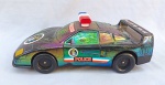 BRINQUEDO, um (1) carrinho HELICOPTER POLICE, tonalidade roxa metalizada, a pilha, funcionamento não testado, usado e sem garantia, made in China, medindo 31 cm comprimento.