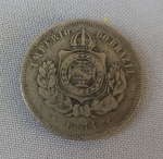 NUMISMÁTICA, Brasil, Império, uma (1) moeda de 200 reis 1874, Cu-Ni, bom estado de conservação.