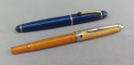 COLECIONISMO, duas (2) canetas tinteiro distintas, ambas com pena IRIDIUM  GERMANY, confeccionadas em materiais diversos, usadas e bem conservadas, vide fotos.