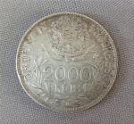 NUMISMÁTICA, Brasil, República, uma (1) moeda de PRATA, 2000 reis 1912, anel de estrelas ligadas por traço, peso 20 gr, muito bom estado de conservação.
