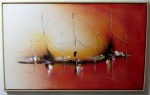 QUADRO, pintura abstrata, OST, assinatura não identificada no CID, vide foto extra, medindo 136 x 86 cm.