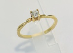 ANEL SOLITÁRIO CONFECCIONADA EM OURO AMARELO 18K, COM DIAMANTE DE 0,22ct, PESO: 2,5g, TAMANHO DO ANEL: 18. Valor de mercado: R$ 5.000,00