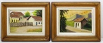 QUADRO - Lote de 2 OST, assinado M. CALAÇA. Med. 12x17 cm e 20x25 cm.