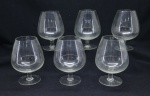 DEMI CRISTAL - Lote de 6 taças bojudas em demi cristal. Med. 15 cm.