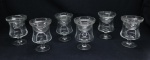 DEMI CRISTAL - Lote de 6 taças para coquetel de ccamarão em demi cristal. Med. 15 cm.