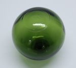 DEMI CRISTAL - Linda esfera decorativa verde. Dia. 13 cm
