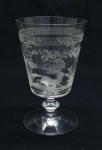 COLECIONISMO - Bela taça de coleção em demi cristal, lapidado estilo Saint Louis, incolor. Alt. 13,5 cm.
