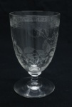 COLECIONISMO - Bela taça de coleção em demi cristal, lapidado estilo Saint Louis, incolor. Alt. 13,5 cm.