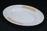 THERMO RAY - Travessa oval, dita Gravatinha, laranja. Med. 3x27x20 cm.