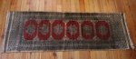 TAPETE - Belo tapete passadeira KARACHI Paquistão, decoração pata de elefante. Med. 225x75 cm.
