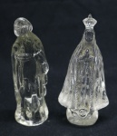 DEMI CRISTAL - Lote de 2 imagens, Nossa Senhora Aparecida e São José. Med. 11 cm.