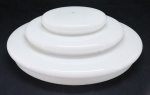 LUSTRE - Parte de lustre, opalina branca. Med. 8x40 cm.