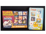 Dois jogos de memória, Adventure Time e Super Memória, Funny Dogs a partir de 4 anos.