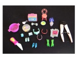 Acessórios para Barbie e outras bonecas, Total: 21 peças.