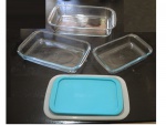 Terno de  Marinex  retangulares de  41 x 25 a 30 x 18 cm.