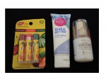 Kit beleza com 3 produtos americanos, Prime Water Coconut, Hand Cream  Lavander EOS e terno de Daily Care  Carmex para os lábios