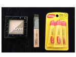 Kit beleza com 3 produtos americanos, NYX  Contorns dui palette de definition des joues, 2,5 g. Coclear - Coeewcteur e  terno de Classic Lip Palm Carmex.