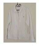 Casaco em jeans branco Polo by Ralph Lauren tamanho XL.