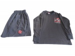 Conjunto de short e camisa manga longa (com 2 furinhos) loja original do Flamengo. 6 a 8  anos.