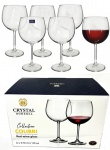 Jogo 6 Taças Cristal Bohemia Titanium- 570 ml - colibri collection , Red wine glass.