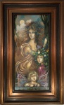 QUADRO - ÓLEO SOBRE EUCATEX / SÉRGIO MARTINOLLI. ASSINADO, E DATADO NO VERSO 1985 ASSINADO NO CID. MEDIDAS; 75 X 35.. MEDIDA COM MOLDURA; 90 X 50.