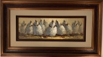 QUADRO - ÓLEO SOBRE TELA / ARMANDO ROMANELLI (1945). "BAINAS NA GIRA DE OXÓSSI". ASSINADO NO CIE. ASSINADO E DATADO 1985. MEDIDAS; 20 X 60.