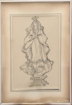 SERIGRAFIA - CARLOS BASTOS / NSA. SENHORA DA CONCEIÇÃO. MARCAS DE OXIDAÇÃO. MEDIDAS; 34 X 22,5.