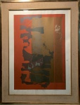 FAYGA OSTROWER (1920 - 2001) TÉCNICA MISTA SOBRE PAPEL, COM DEDICATÓRIA; "PARA JAIR SANTOS, COM MEU ABRAÇO, FAYGA OSTROWER 78". MEDIDAS: 89 X 69 CM.