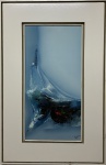 QUADRO - MYRIAM MEDEIROS. ACRÍLICA SOBRE TELA. NÚCLEO DOTADO - 1984. MEDIDAS; 60 X 30 CM.