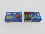 Lote de 2 fitas virgens Compact VHS, 90 min. Lacradas, sendo uma da JVC e uma da Nipponic