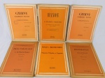Seis livros de partituras com músicas de diversos compositores de música clássica. Editora Ricordi. Algumas com sinais de uso e uma falta contracapa.
