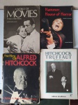 LIVRO (4) - Quatro livros sobre cinema: "The Films of Alfred Hitchcock"(desgastes na lombada e capa e contracapa soltas), "Hitchcock Truf Faut - Entrevistas"(desgastes na lombada), "Hammer - House of Horror (Behind the Scenes)" e "A World of Movies, 70 years of film history"(Desgastes na lombada).