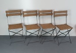 AUTOR DESCONHECIDO - Quatro cadeiras em ferro e sizal dobráveis. Dimensões: 84x4043 cm.