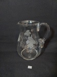 Jarra de Suco em  cristal decorado cachos uva . medida 19 cm x 10 cm