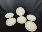 Jogo de 6 pratos de sobremesa em porcelana Inglesa