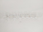 Lote 7 Taças Vinho Branco sendo 2 modelos em vidro translucido pé disco Medida: 3 de 12 cm x 6,5 cm e 4 de 12 cm x 5,5