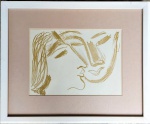Rubens Gerchman : "O Beijo" Serigrafia, assinado , tiragem  33/100. (coleção particular Rio de Janeiro, com dedicatória). Med. Mi 22 x 32 cm    Me 42 x 52 cm