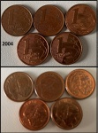 LOTÃO DE CENTAVINHOS DO REAL DO ANO  2004 COM PÁTINA NATURAL - MOEDAS EM EXCELENTE ESTADO DE CONSERVAÇÃO