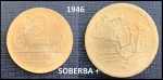MOEDA DE 2 CRUZEIROS DO ANO 1946 EM ESTADO SOBERBO DE CONSERVAÇÃO ++