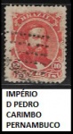 IMPÉRIO - SELO D PEDRO COM CARIMBO PERNAMBUCO - SELO EM BÉLISSIMO ESTADO DE CONSERVAÇÃO E COM GRANDE DESLOCAMENTO!