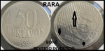 RARA - MOEDA DE 50 CENTAVOS ANO 1994  COM VARIANTE BONÉ E REVERSO HORIZONTAL  -  EM BÉLISSIMO ESTADO DE CONSERVAÇÃO