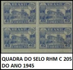 QUADRA DO SELO DO BRASIL  RHM C 250  - QUADRA  EM ESTADO MINT DE CONSERVAÇÃO CONFORME A FOTO EXIBIDA