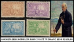 ANCHIETA - SÉRIE COMPLETA DO BRASIL SELOS RHM 74 A 77 DO ANO 1934 V CAT R$ 100  - LOTÃO  EM ESTADO MINT DE CONSERVAÇÃO