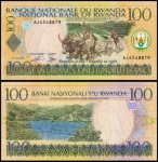 RUANDA - CEDULA DE 100 FRANCS  DO ANO 2003 - EM ESTADO FLOR DE ESTAMPA DE CONSERVAÇÃO