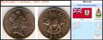 BERMUDA   - MOEDA DE ONE CENT   DO ANO 1991 A 1998  - EM ESTADO FLOR DE CUNHO DE CONSERVAÇÃO