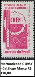MARMORIZADO SELO RHM C 495 Y VALOR DE CAT R$ 110 SELO EM ESTADO MINT DE CONSERVAÇÃO