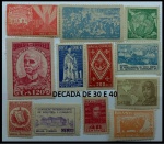 LOTÃO DE SELOS DA DECADA DE 30 E 40 EM ESTADO MINT DE CONSERVAÇÃO