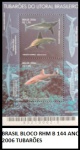 BRASIL BLOCO RHM B 144 ANO 2006 TUBARÕES  -  BLOCO EM ESTADO MINT DE CONSERVAÇÃO